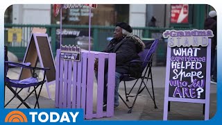 Grandma stand in NYC is helping give advice to strangers