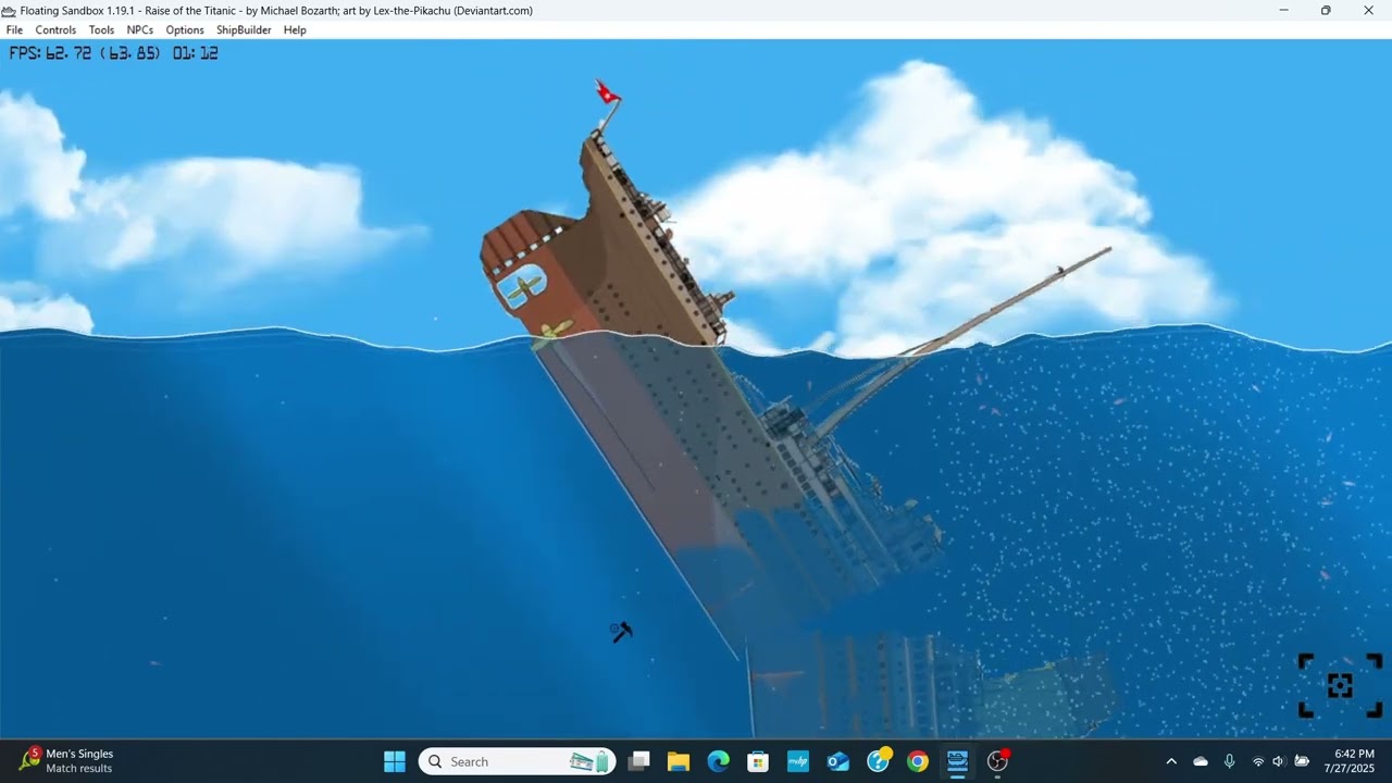 playing Floating sandbox