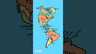 Américas #america #mapa #desenho #map #maps #brasil #eua #canada #paises #flipaclip #cartografia