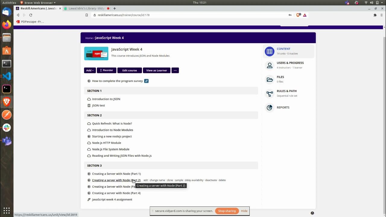 JavaScript - Week 4 Walkthrough - YouTube