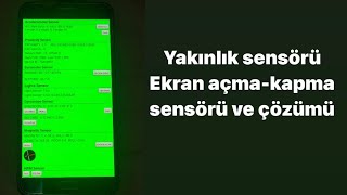 YAKINLIK SENSÖRÜ /EKRAN SENSÖRÜ AÇMA-KAPAMA