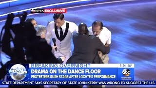 Exclusive Vid Of #RyanLochte's Protestors & Interview W/ #TomBergeron