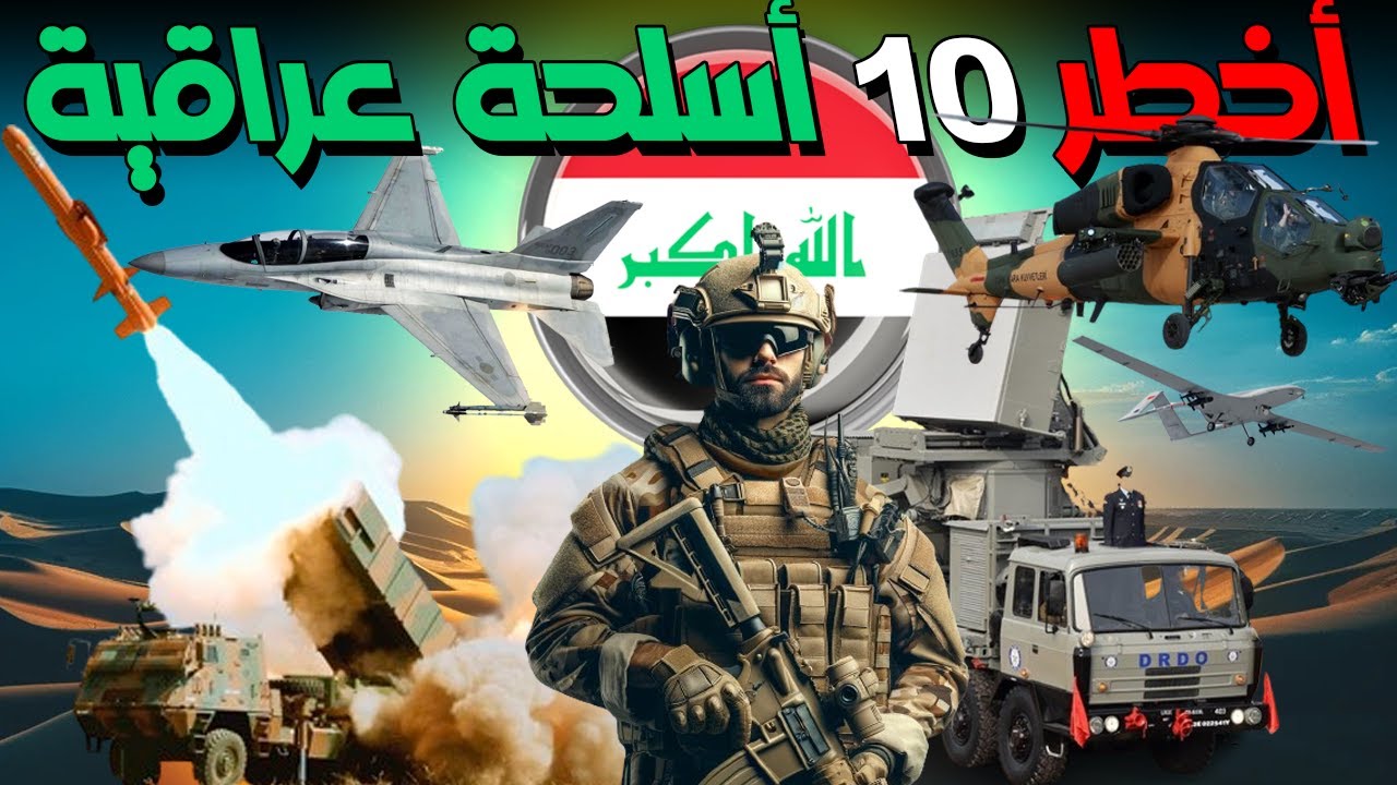 استعراض اقوى و افضل 10 اسلحة يمتلكها الجيش العراقي لسنة 2024 البرية و الجوية و البحرية