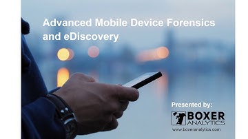 Mobile Device Forensics and eDiscovery Course