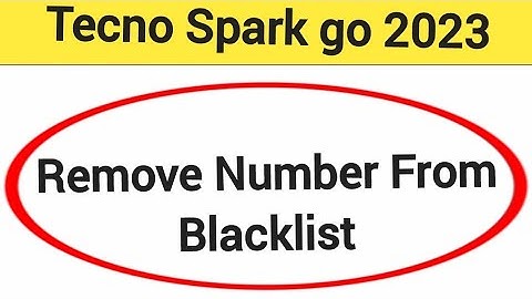 How to remove number from blacklist, Tecno Spark go 2023 me call block kaise karen