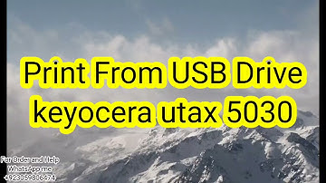 keyocera utax 5030 2100 4100 and others printing from USB drive