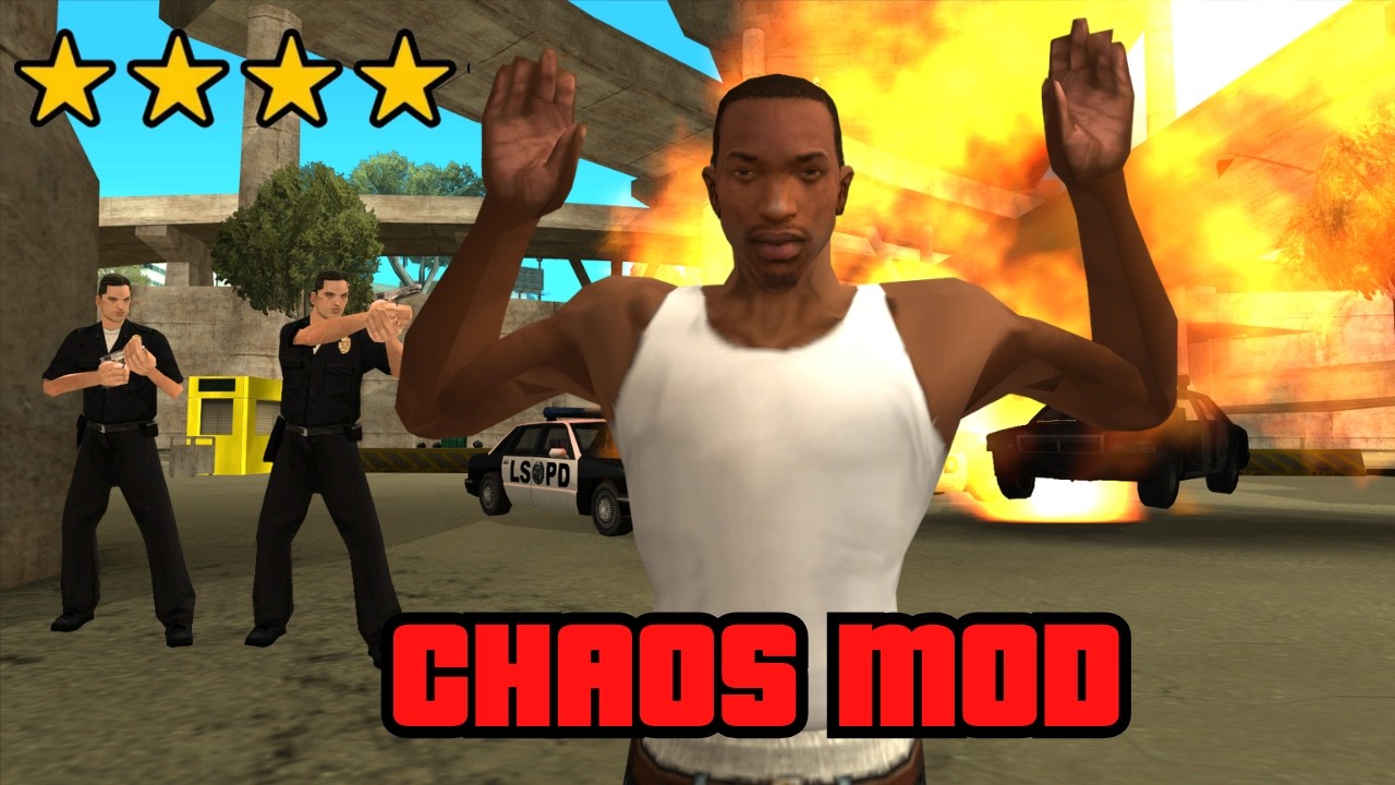 FUI PRESO NO GTA SAN ANDREAS COM O CHAOS MOD 🔥⭐ - YouTube