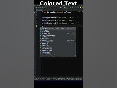 Easy way to make Colored Text in Python | Python Tips and Tricks - YouTube