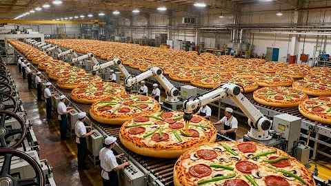 Inside a Modern Frozen Pizza Factory: From Dough Balls to Perfectly Topped Discs (Full Process)