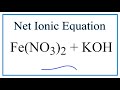 Net Ionic Equations and Spectator Ions