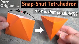 Snap-Shut Tetrahedron Gift Box 🔺 Pure Origami