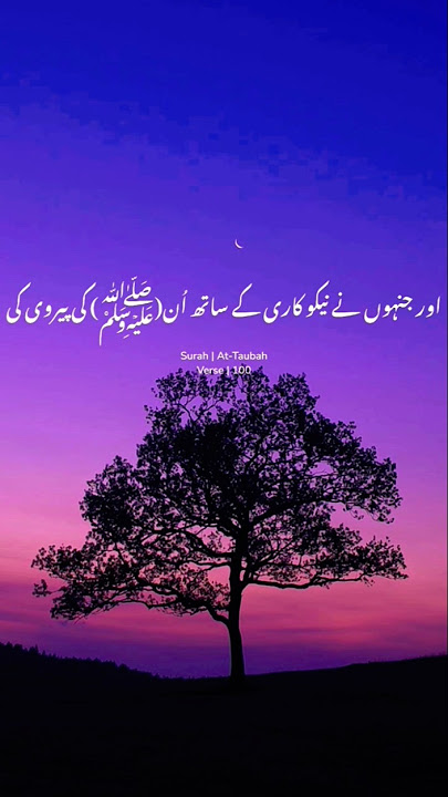 Surah Taubah Ayat No 100 #quranurdutranslation #islam #youtubeshorts #shorts