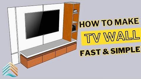 How to make TV wall in sketchup fast & Simple #sketchup #3dmodeling #sketchup2020 #sketchupmodeling