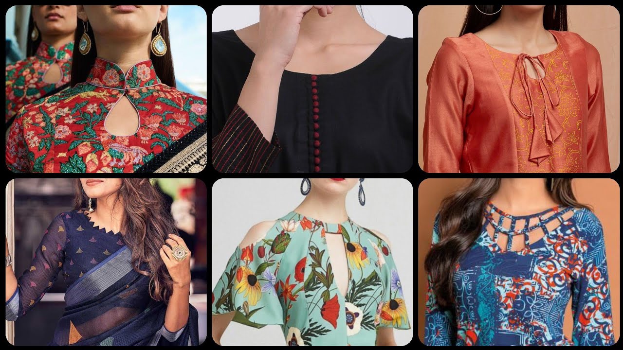 200+ Beautiful Neck Designs With Buttons, Collar, Doori, For Kurti ...