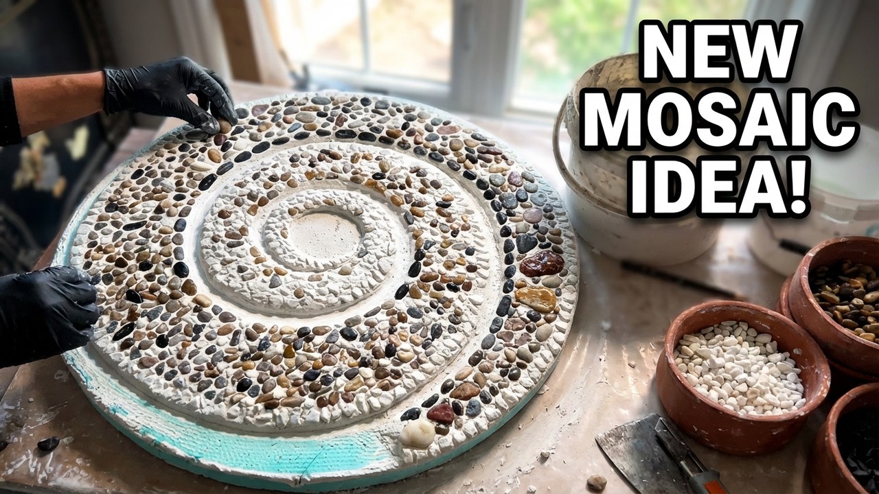 Stone Mosaic Light Decor | Transform Pebbles Into Decorative Art