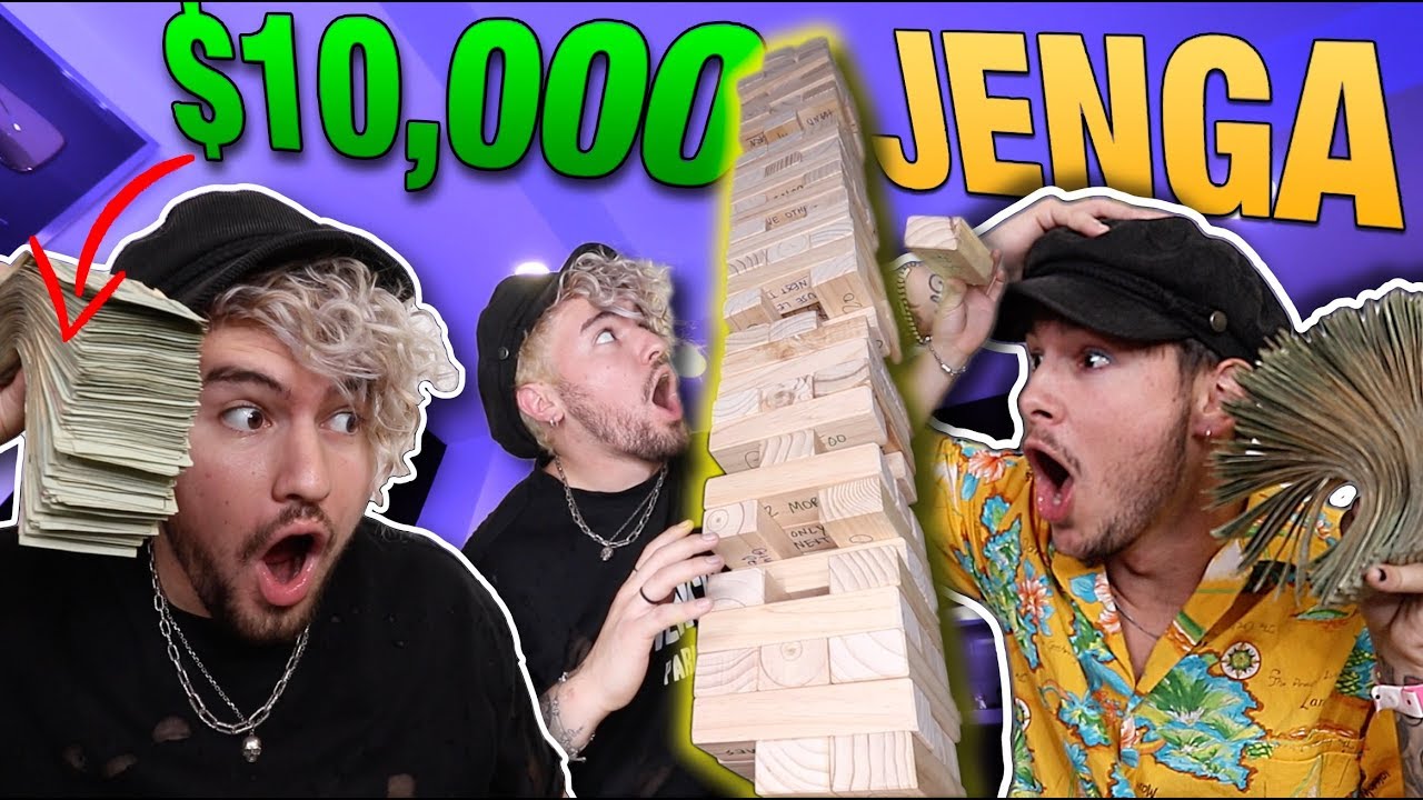 $10,000 GAME OF LIFE-SIZED JENGA!!! (7 FOOT BOARD GAME)