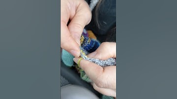 Car Knitting Timelapse - Picking up Stitches to add onto my Mitered Square Blanket WIP 편물 #shorts