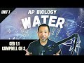 AP BIO: Chapter 3 (Campbell Biology) on WATER in 10 minutes!