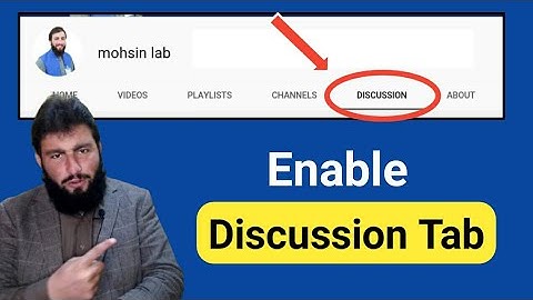 How to enable Discussion Tab on YouTube | mohsin lab