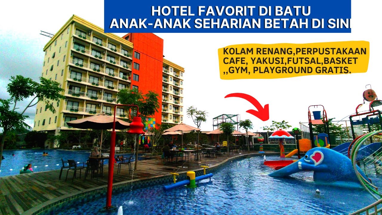 Staycation Seru di Hotel Senyum World Batu! Ada Wahana, Kolam Renang & Spot Foto Keren!