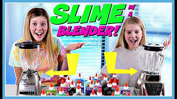 Making Slime in a BLENDER || Taylor and Vanessa