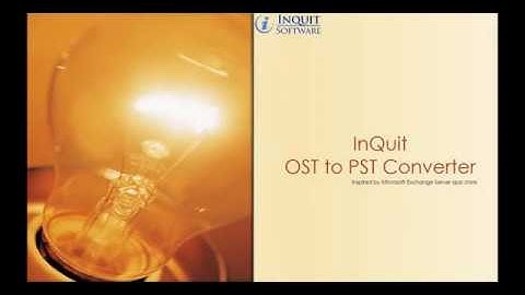 New free InQuit OST to PST Converter Software - How to Convert Outlook OST Recovery steps
