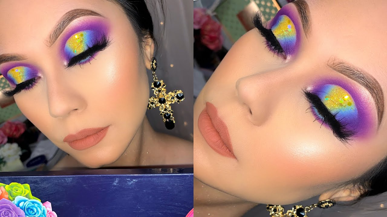 HALO EYE MORADO Y AMARILLO TUTORIAL DE MAQUILLAJE 2020