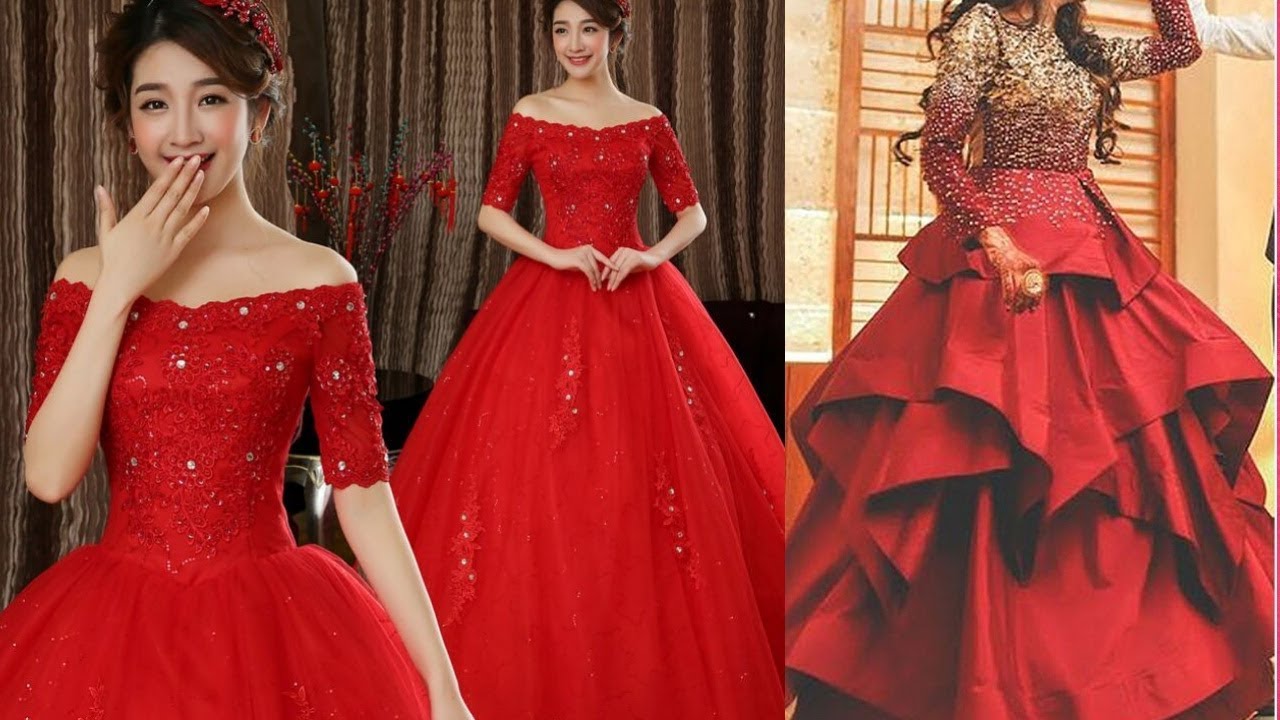 red gown for engagement