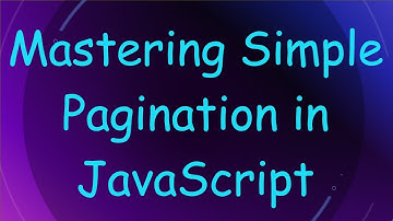 Mastering Simple Pagination in JavaScript
