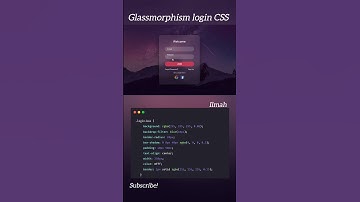 Modern login form made with only HTML & CSS – Transparent Login Form | #coding #webdevelopment