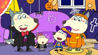 Wolfoo Pretend Play Halloween Trick Or Treat With Magic Chips - Wolfoo Fanmade Coloring Story