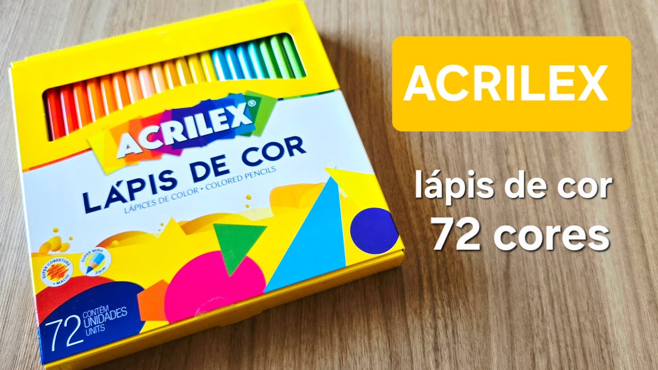 Lápis de cor ACRILEX 72 Cores