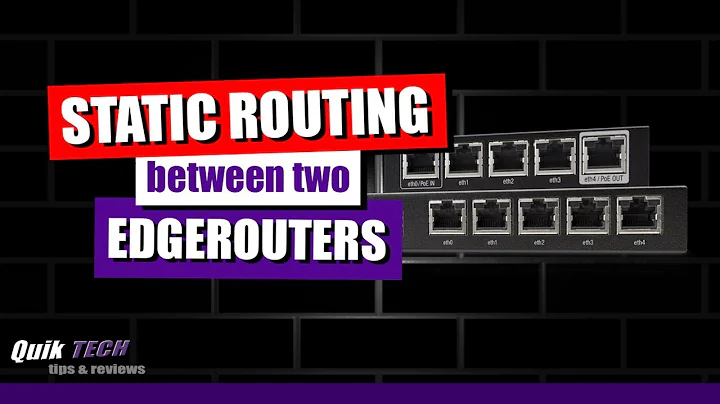 Static Routing Between Two EdgeRouters