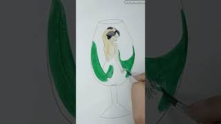 creative watercolor tutorial||creative Drawing drawing creative shorts watercolor