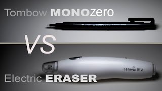 Tombow Mono Zero vs Electric eraser