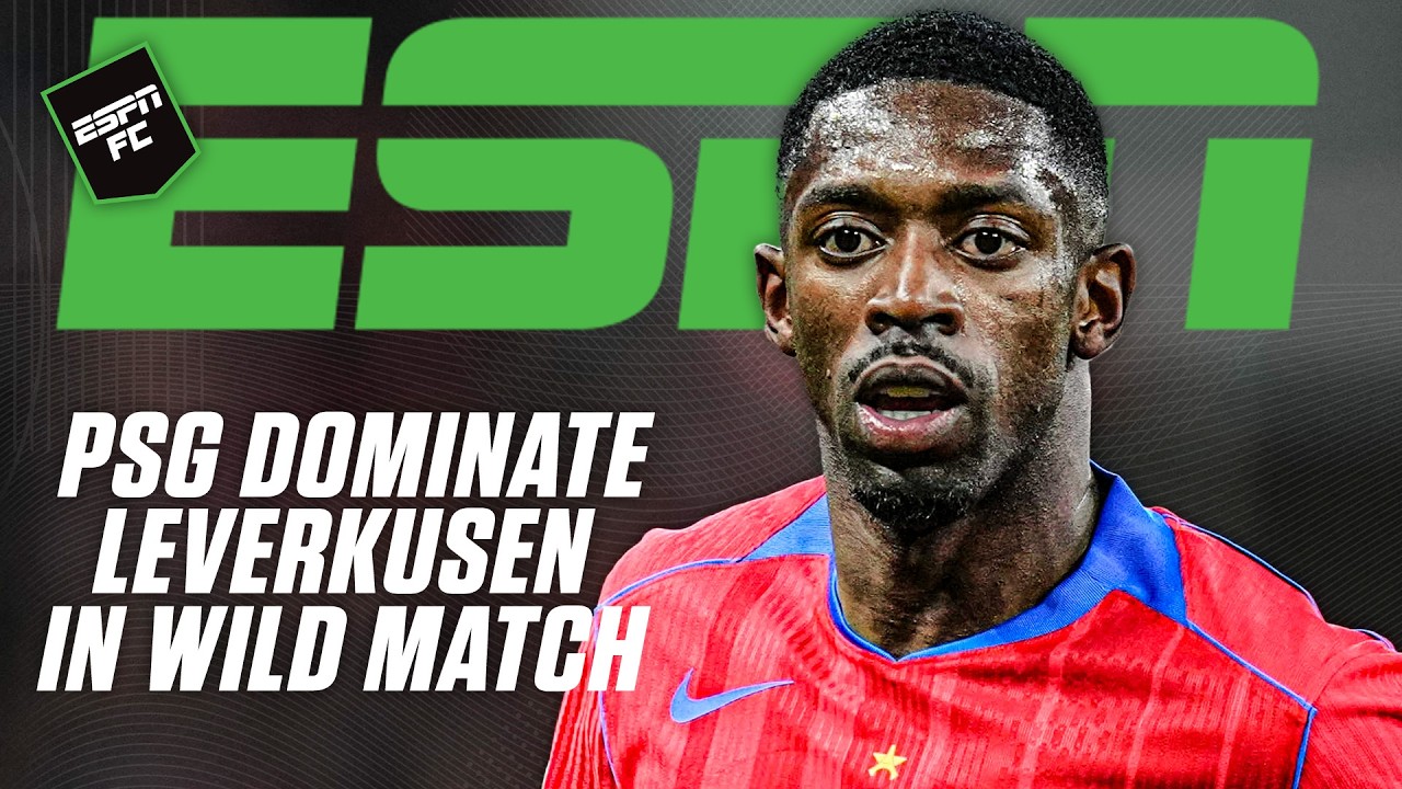 9 GOALS & 2 RED CARDS 😳 Full reaction to PSG's UCL win over Bayer Leverkusen | ESPN FC