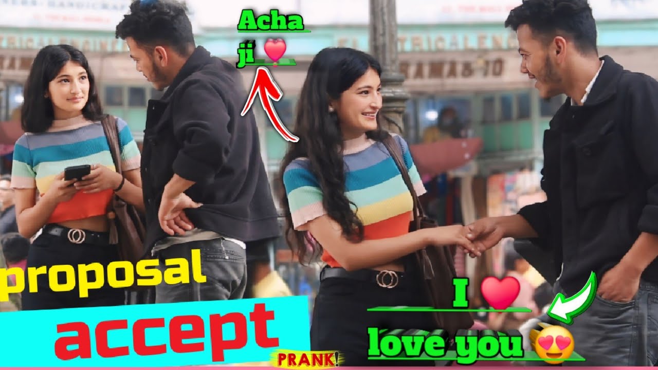 Ladki Ne kiya proposal Accept ❣️Bus Mera Kabhi Dil Mat Todna 😢 last Mein Tut Gaya ladki ka Dila 😭