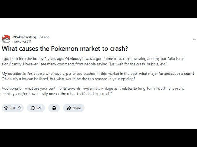 Pokemon Investors Still Think The Market is Going to Crash - YouTube