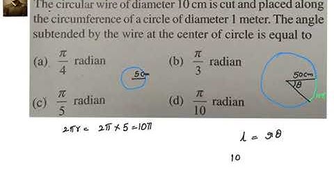 Circles : Angle made by arc at centre -  l= r * theta.