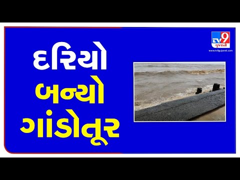 Monsoon 2021: Sea at Tithal turns rough, 10-12 ft tides recorded | Valsad | TV9News