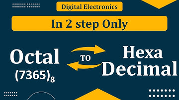 Octal to Hexadecimal Conversion | Hexadecimal to Octal Conversion | Number System | Mruduraj