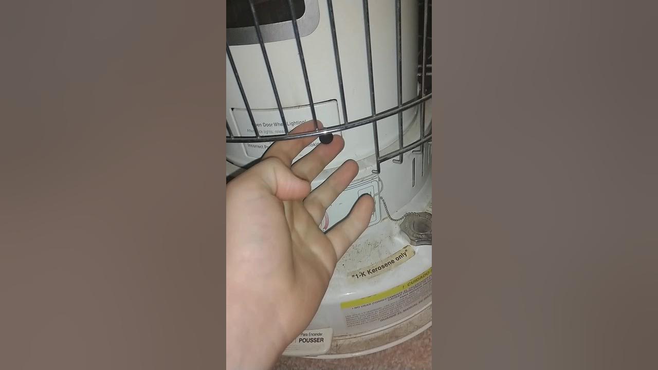 How to light a kerosene heater with a bad wick YouTube
