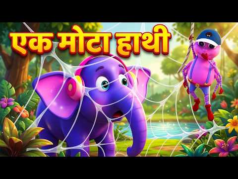 Ek Mota Hathi Ghumne Chala, एक मोटा हाथी, Nursery Poems and Cartoon Songs for Kids
