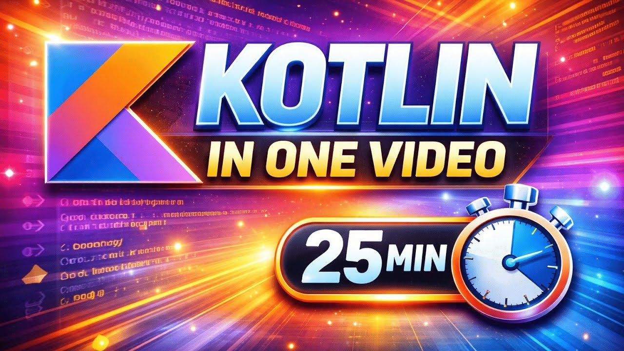 Kotlin In One Video for Android Developement