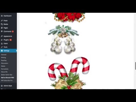 Christmas Ball on Branch PRO Wordpress plugin