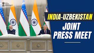 PM Narendra Modi and Uzbekistan President Shavkat Mirziyoyev attend joint press meet