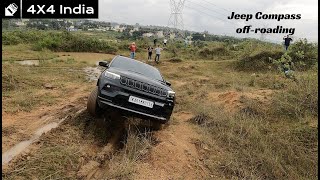 Jeep Compass 2021 Model S Off-roading on a lake bed.