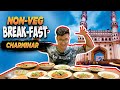 Non veg hyderabadi breakfast in charminar  dum ka kheema bhaji gurda nahari paya zabaan