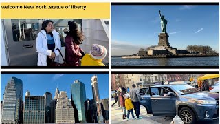 নিউইয়র্কের কনকনে ঠাণ্ডায় প্রথম দিনেই গেলাম Statue of liberty দেখতে..এইবার সবথেকে ভালো দেখতে পেলাম
