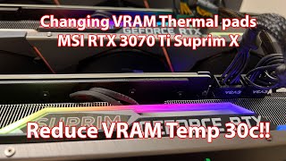 Замена термопрокладок видеопамяти/памяти на MSI RTX 3070 Ti Suprim X